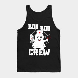 Boo Boo Crew Cute Nurse Ghost Costume Girls Funny Halloween Tank Top